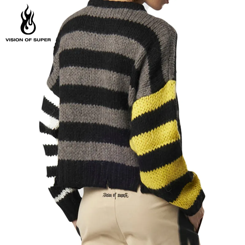 Vision Of Super Striped Crewneck Jumper-1