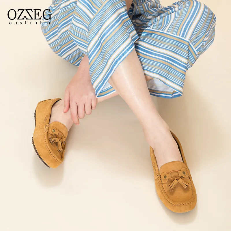 OZZEG Gommino Loafers Women's Chestnut/Cappuccino-11