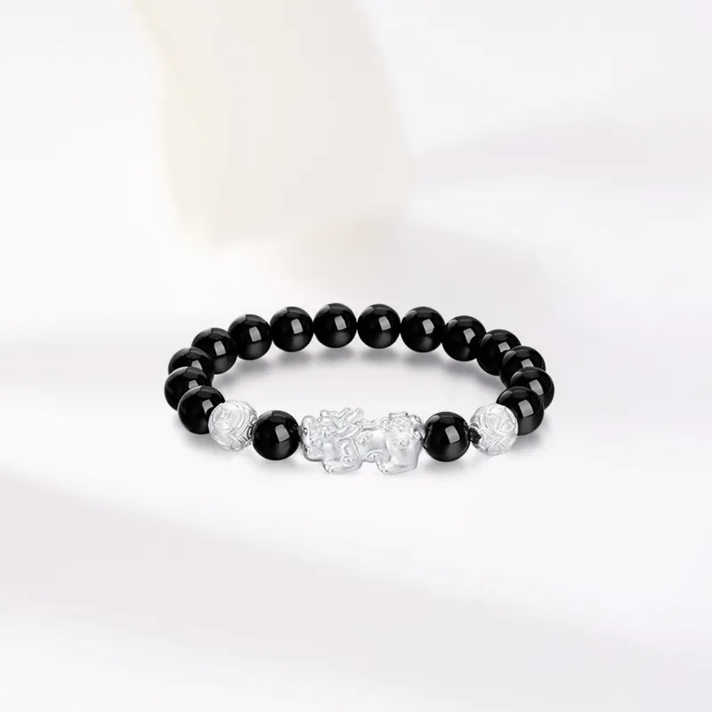 KING TAI SANG Obsidian Bracelets Unisex-3