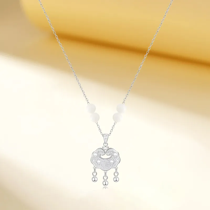 KING TAI SANG S 999 Fine Silver Necklaces Women's-3