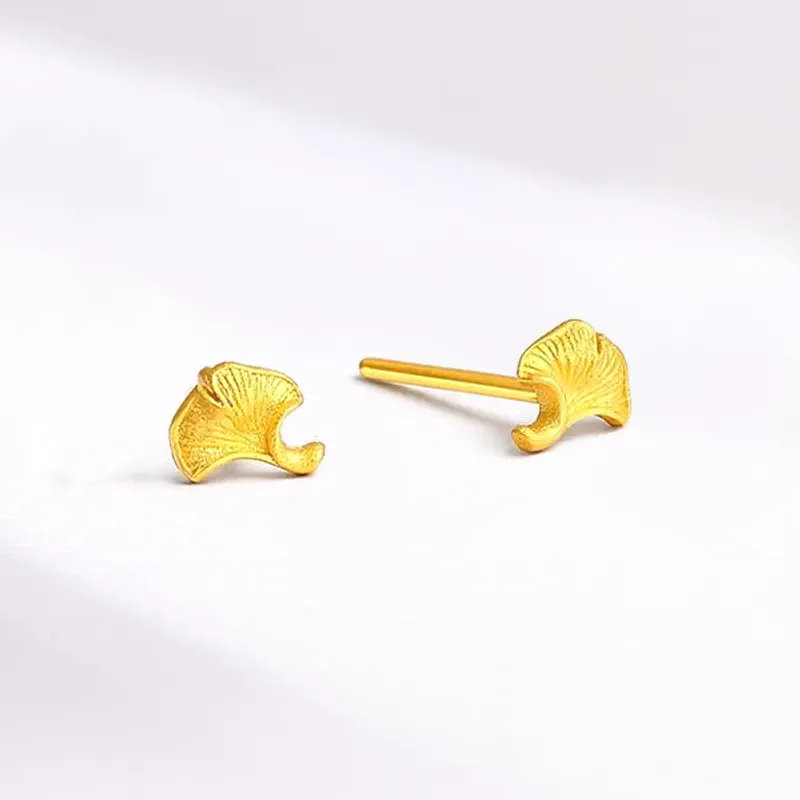 KING TAI SANG 999 Fine Silver Stud Earrings Women's-2