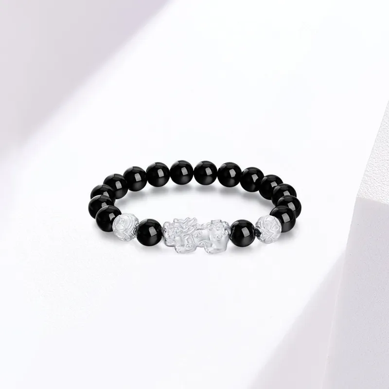 KING TAI SANG Obsidian Bracelets Unisex-1
