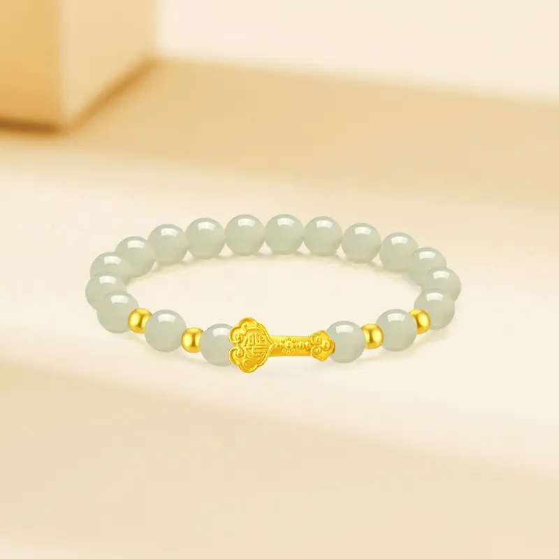 KING TAI SANG Bracelets Pale Greenish White Jade Women's-2