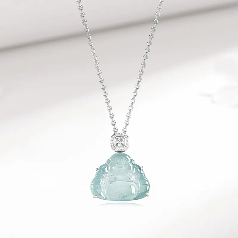 KING TAI SANG Ice Glutinous Jadeite Necklaces Women's-3