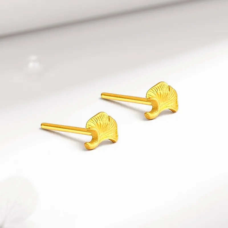 KING TAI SANG 999 Fine Silver Stud Earrings Women's-3