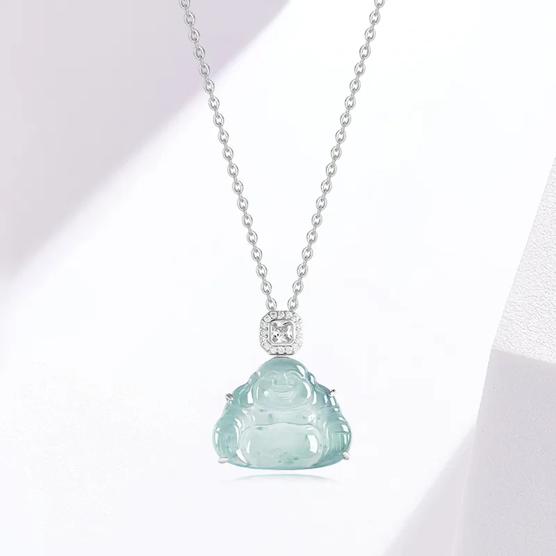 KING TAI SANG Ice Glutinous Jadeite Necklaces Women's-1
