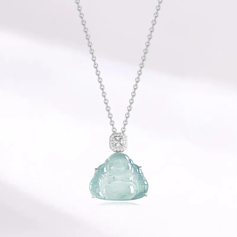KING TAI SANG Ice Glutinous Jadeite Necklaces Women's-2