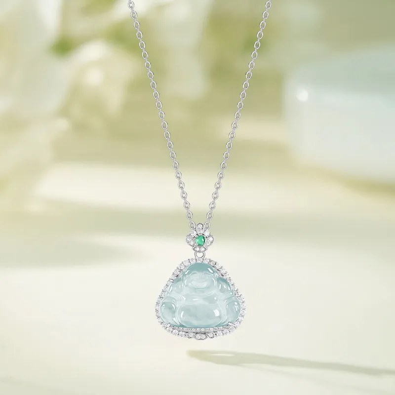 KING TAI SANG Ice Glutinous Jadeite Necklaces Women's-1