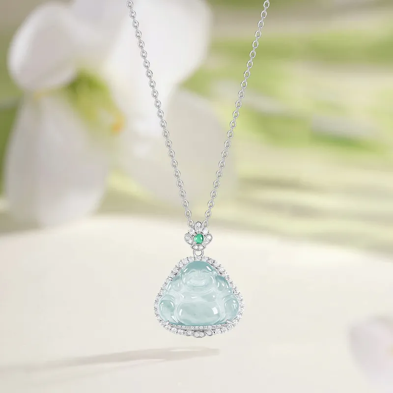 KING TAI SANG Ice Glutinous Jadeite Necklaces Women's-2