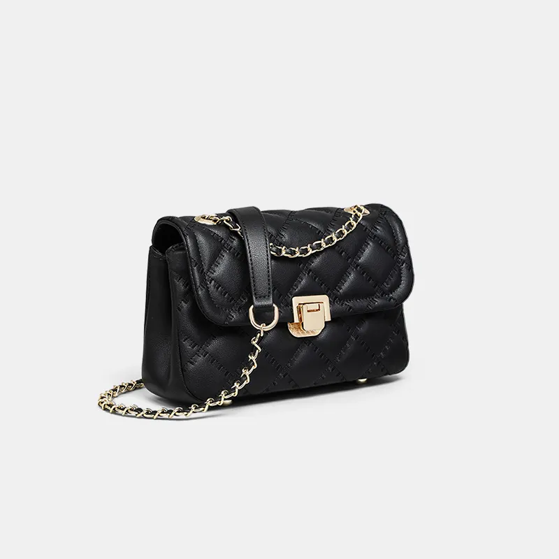 C°BANNER Synthetic Leather One Shoulder Crossbody Small Square Bag Regular Women's Black/Ecru-5