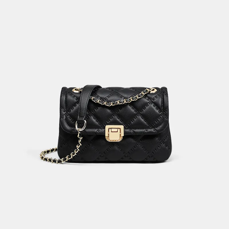 C°BANNER Synthetic Leather One Shoulder Crossbody Small Square Bag Regular Women's Black/Ecru-4