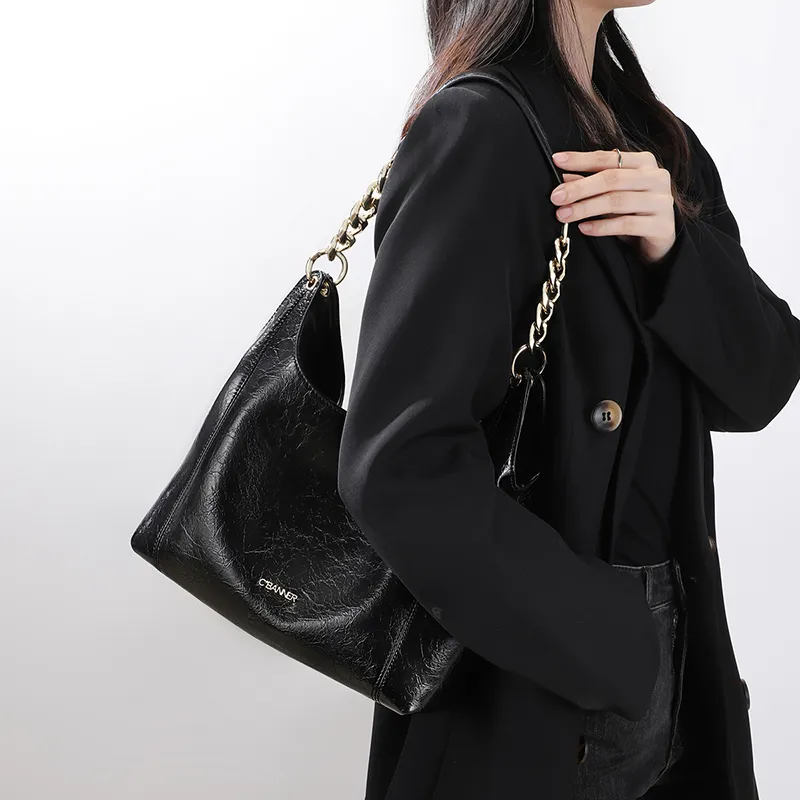 C°BANNER Synthetic Leather One Shoulder Underarm Tote Regular Women's Black-3