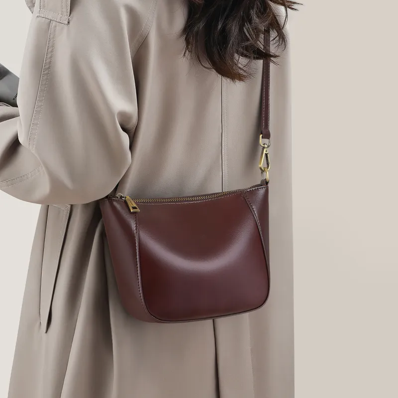 C°BANNER Cow Leather Bonded Synthetic Leather Shoulder Bag Regular Women's Caramel Brown-1