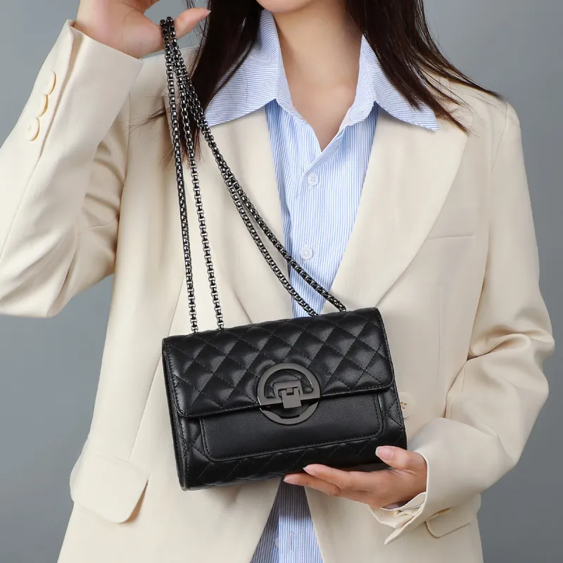 C°BANNER Cow Leather With Synthetic Leather Crossbody Bag Regular Women's Black-3
