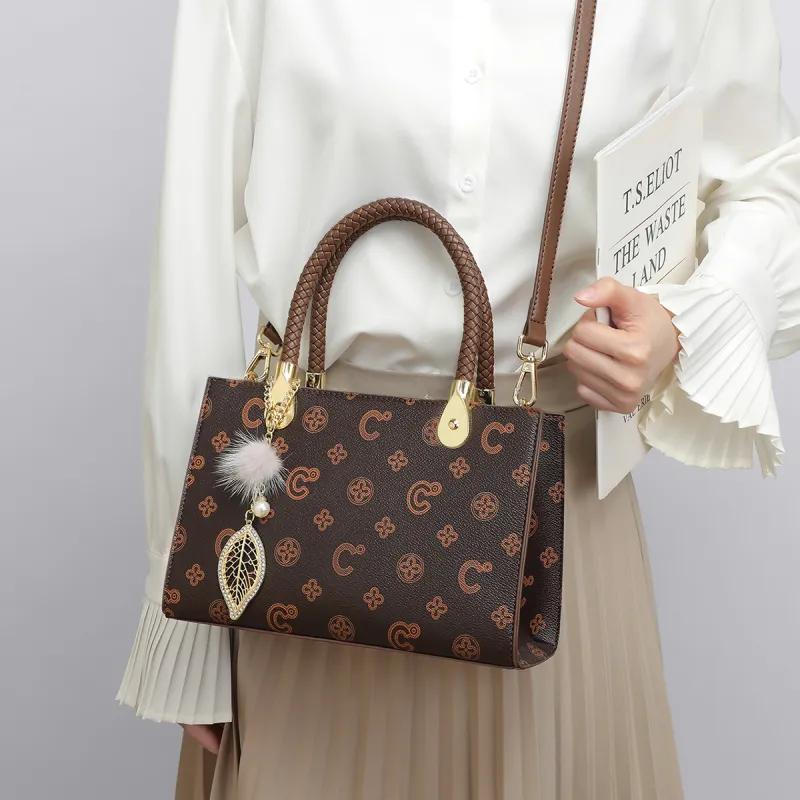 C°BANNER Synthetic Leather Handbag, Crossbody Bag, Tote Regular Women's Coffee-3