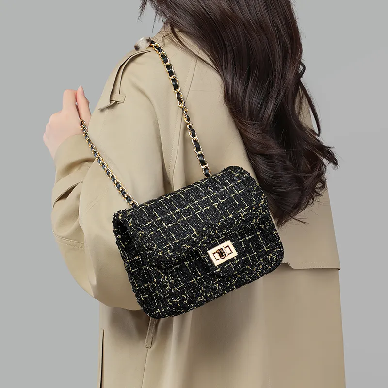 C°BANNER Fabric Shoulder Bag, Crossbody Bag Regular Women's White/Black-7
