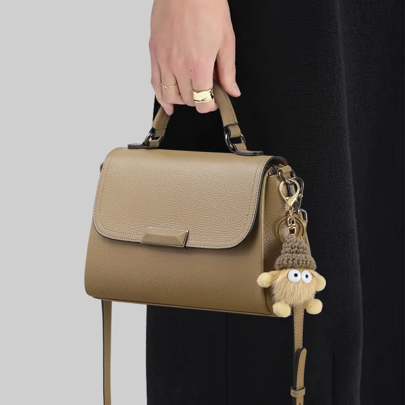 C°BANNER Cow Leather With Synthetic Leather Crossbody Bag, Handbag Regular Women's Black/Khaki/Dusty Blue/Ecru-11
