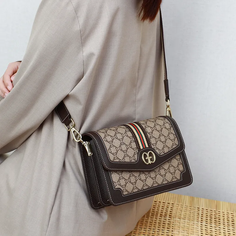 C°BANNER PVC Small Square Bag, Crossbody Bag, Shoulder Bag Women's Coffee-3