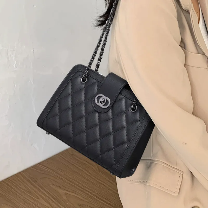 C°BANNER Cow Leather Underarm Small Square Bag, Shoulder Bag, Crossbody Bag Women's Ecru-1