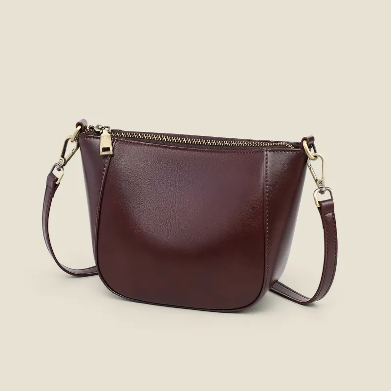 C°BANNER Cow Leather Bonded Synthetic Leather Shoulder Bag Regular Women's Caramel Brown-2