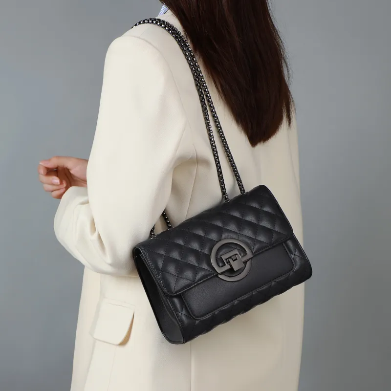 C°BANNER Cow Leather With Synthetic Leather Crossbody Bag Regular Women's Black-2