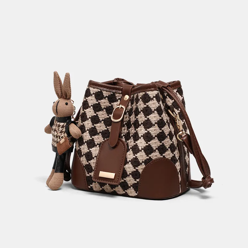 C°BANNER Fabric, Synthetic Leather Crossbody Bag, Shoulder Bag Regular Women's Coffee-2