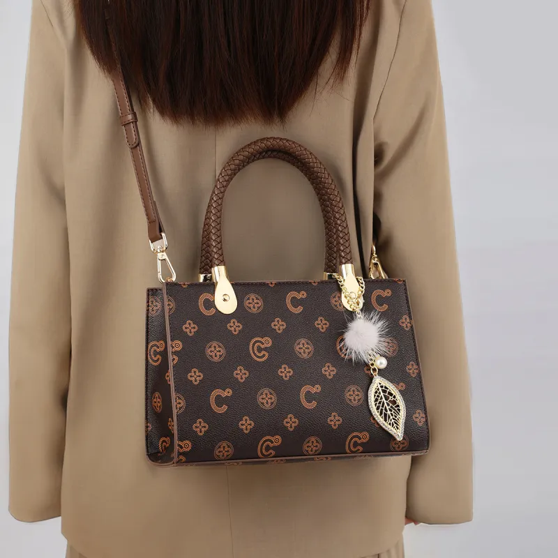 C°BANNER Synthetic Leather Handbag, Crossbody Bag, Tote Regular Women's Coffee-2