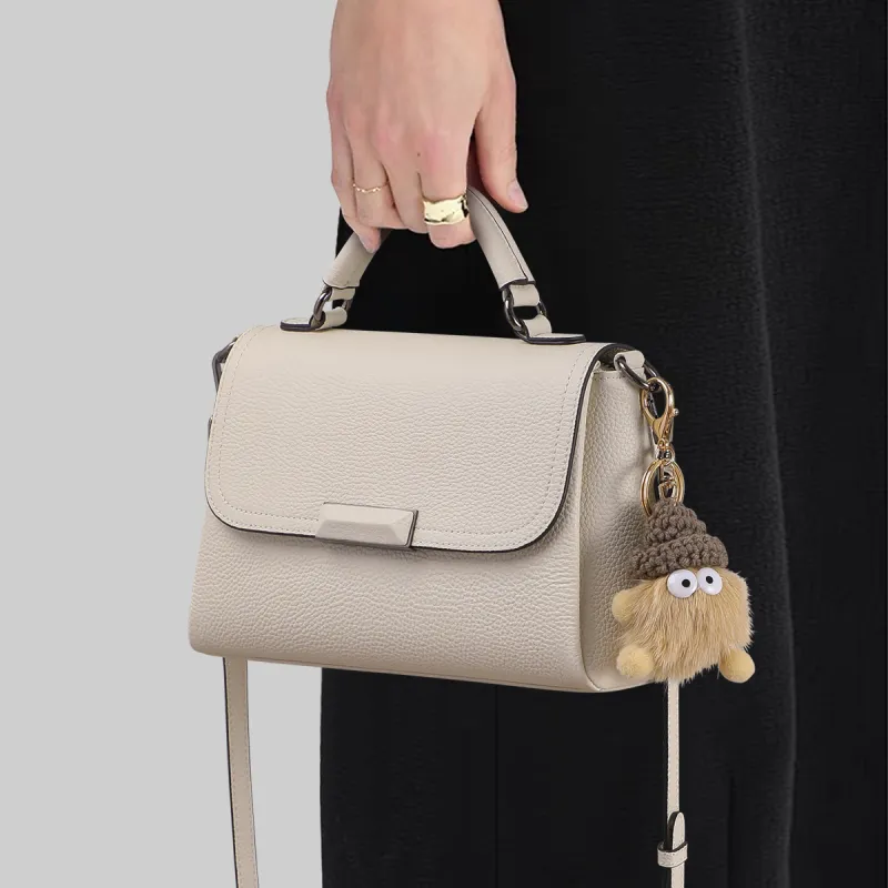C°BANNER Cow Leather With Synthetic Leather Crossbody Bag, Handbag Regular Women's Black/Khaki/Dusty Blue/Ecru-1