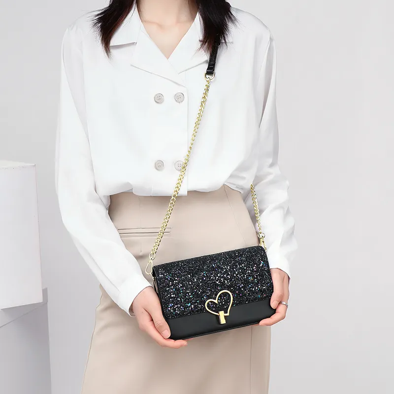 C°BANNER Cow Leather Small Square Bag Shoulder Bag Regular Women's Black/White-4