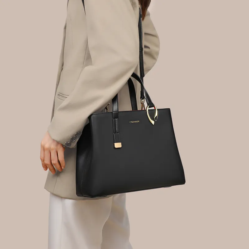 C°BANNER Cow Leather With Synthetic Leather Shoulder Bag, Crossbody Bag, Mom Handbag Women's-2