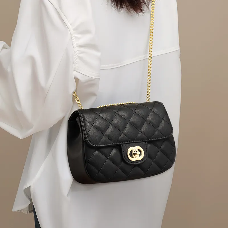 C°BANNER Cow Leather With Synthetic Leather Small Square Bag Shoulder Bag Regular Women's Black/Ecru-1