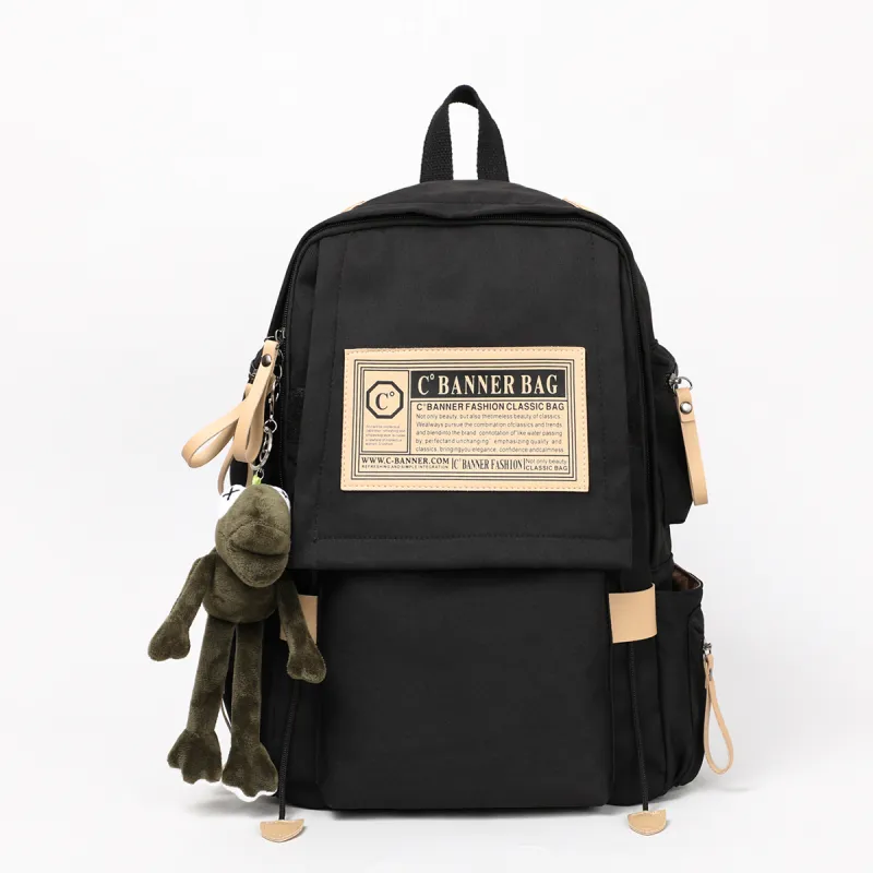 C°BANNER Fabric Backpack Large Size Unisex Red/Black-3