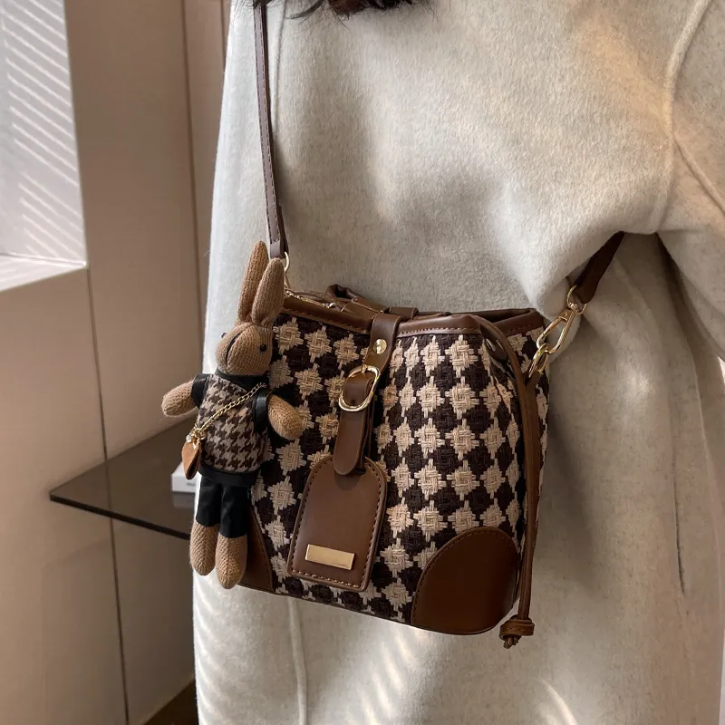C°BANNER Fabric, Synthetic Leather Crossbody Bag, Shoulder Bag Regular Women's Coffee-5