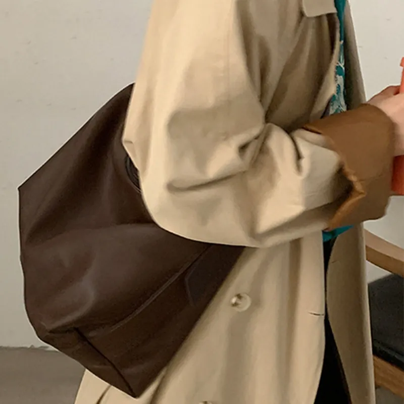 C°BANNER Cow Leather Tote Bag, Shopping Bag, Crossbody Bag, Shoulder Bag Women's Coffee/Caramel-1