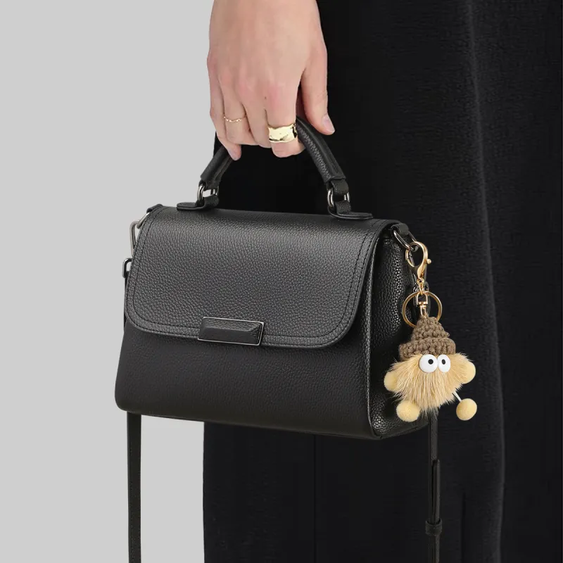C°BANNER Cow Leather With Synthetic Leather Crossbody Bag, Handbag Regular Women's Black/Khaki/Dusty Blue/Ecru-6