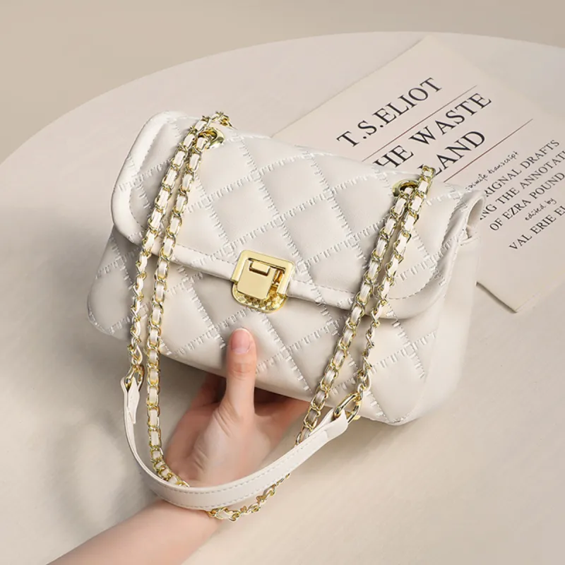 C°BANNER Synthetic Leather One Shoulder Crossbody Small Square Bag Regular Women's Black/Ecru-11