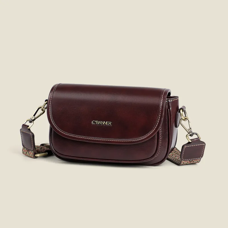 C°BANNER Synthetic Leather Shoulder Bag, Crossbody Bag Regular Women's Wine Coffee-1