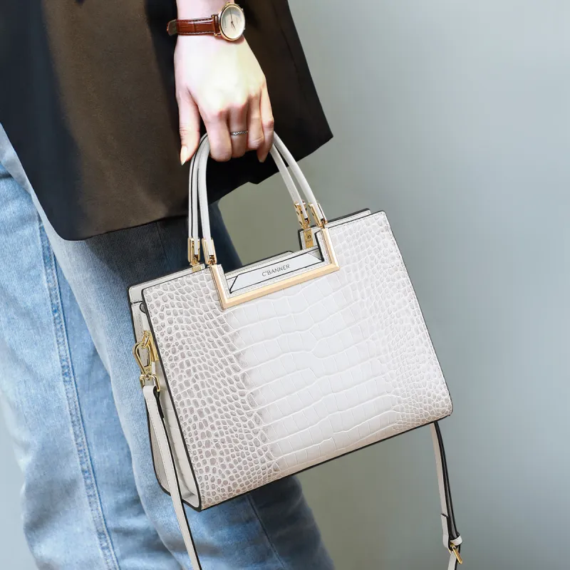 C°BANNER Cow Leather With Synthetic Leather Handbag, Shoulder Bag, Crossbody Bag, Mom Bag Women's-1