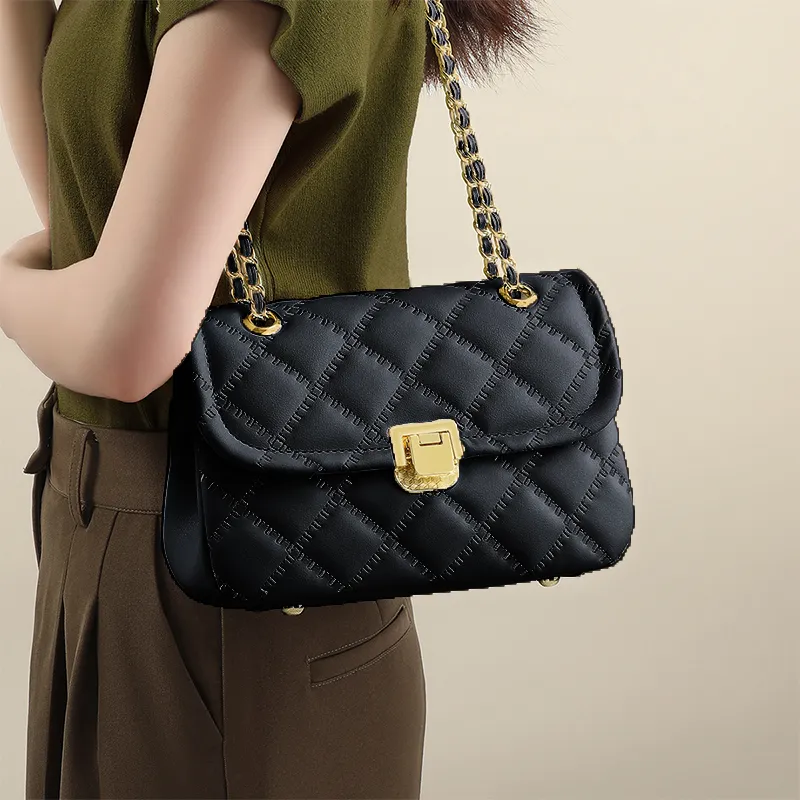 C°BANNER Synthetic Leather One Shoulder Crossbody Small Square Bag Regular Women's Black/Ecru-3