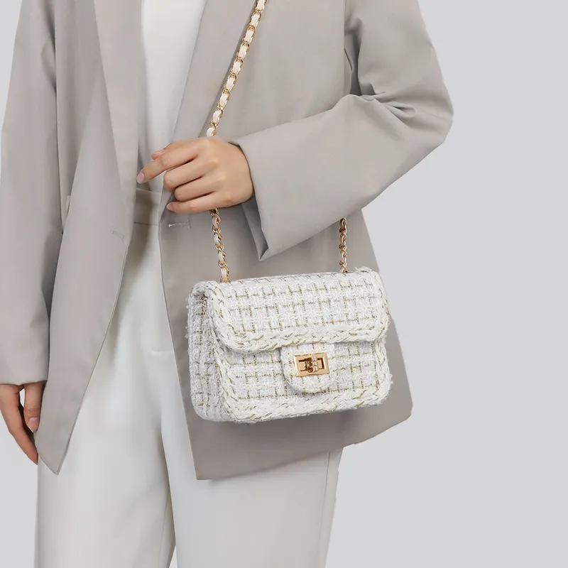 C°BANNER Fabric Shoulder Bag, Crossbody Bag Regular Women's White/Black-1