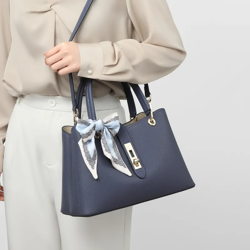 C°BANNER Cow Leather With Synthetic Leather Tote Bag, Shopping Bag, Handbag, Commute Bag, Mom Bag Medium Size Women's-3