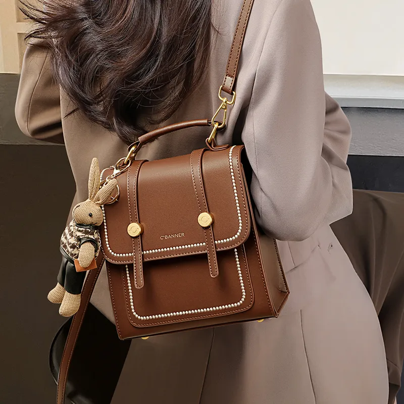 C°BANNER Cow Leather Backpack Regular Women's Black-1