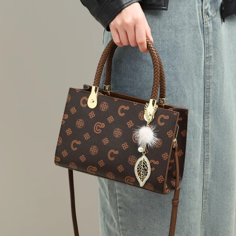 C°BANNER Synthetic Leather Handbag, Crossbody Bag, Tote Regular Women's Coffee-1