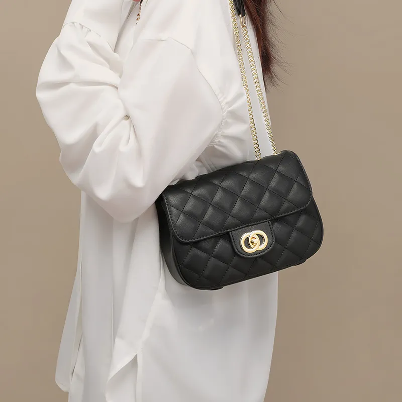C°BANNER Cow Leather With Synthetic Leather Small Square Bag Shoulder Bag Regular Women's Black/Ecru-4
