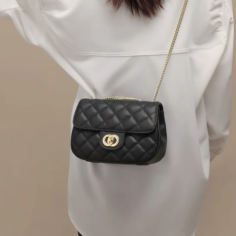 C°BANNER Cow Leather With Synthetic Leather Small Square Bag Shoulder Bag Regular Women's Black/Ecru-2