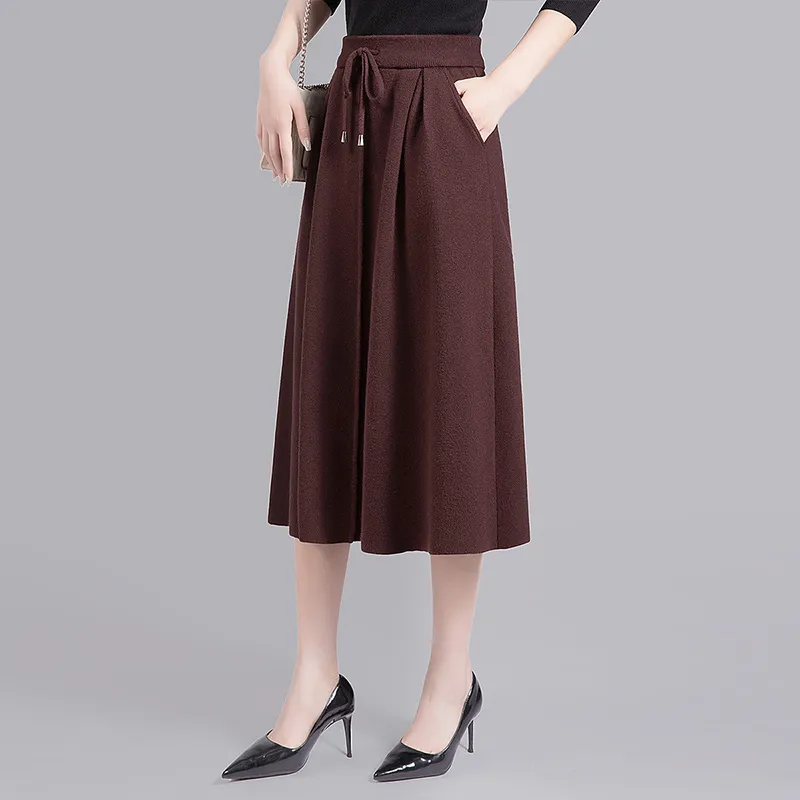 Cypress House Casual Long Skirt Women's Red Coffee-4