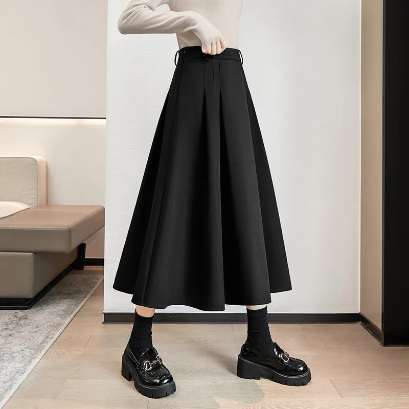 TOUCH Casual Long Skirt Women's Black-5