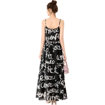 TOUCH Sleeveless Dress Women's Black Sole With Letter