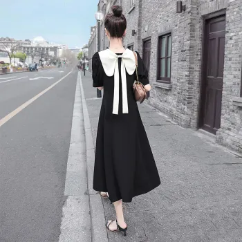 Cypress House Short Sleeved Dress Women's Black