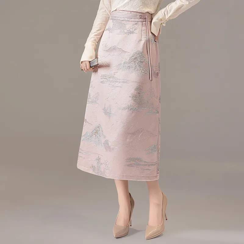 Cypress House Casual Long Skirts Women's Pink-6